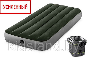 Надувной матрас кровать Intex 64777 (усиленный), 99х191х25
