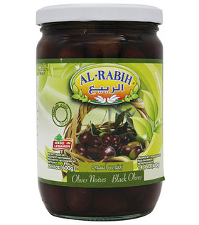 Оливки черные AlRabih с косточкой, 600 гр. (Ливан)