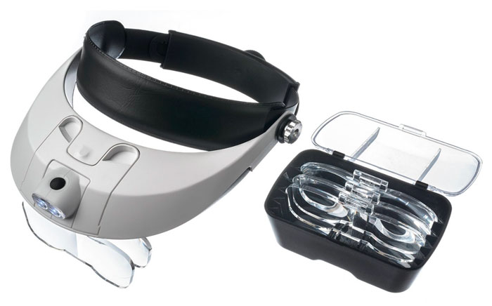Бинокуляр Лупа-очки с подсветкой MG81001-H - фото 5 - id-p115079956