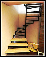 Металлокаркас лестницы винтовой модель 9