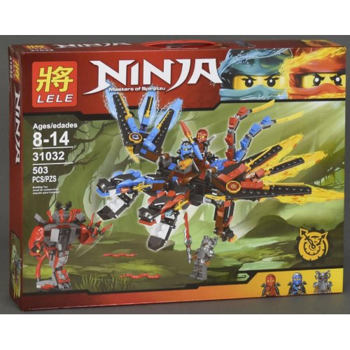 Конструктор Lele 31032 Ninja Двуглавый дракон 503 детали аналог Lego Ninjago 70627 - фото 1 - id-p115099856