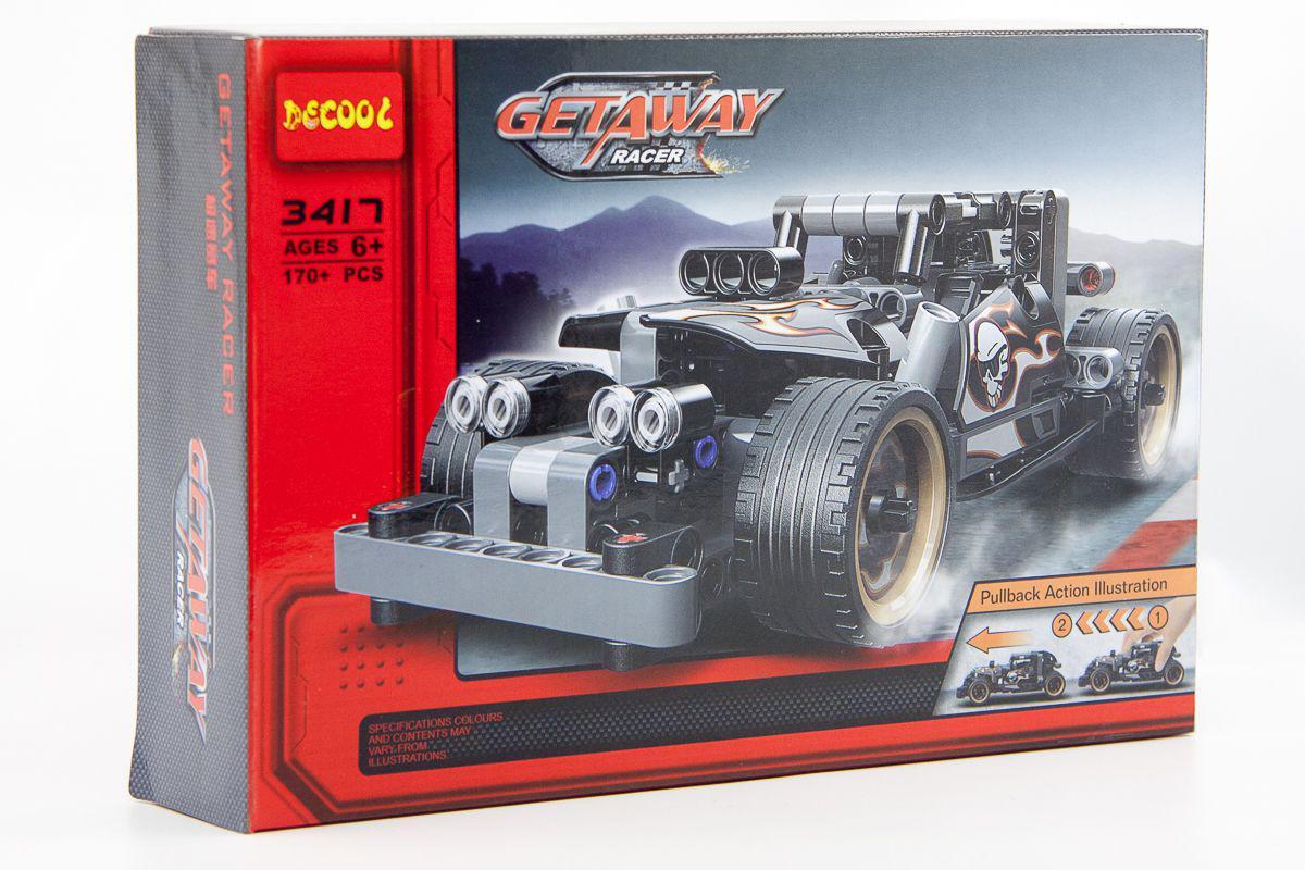 Конструктор Decool 3417 Гоночный автомобиль для побега 170 деталей аналог LEGO Technic 42046 - фото 1 - id-p115100117