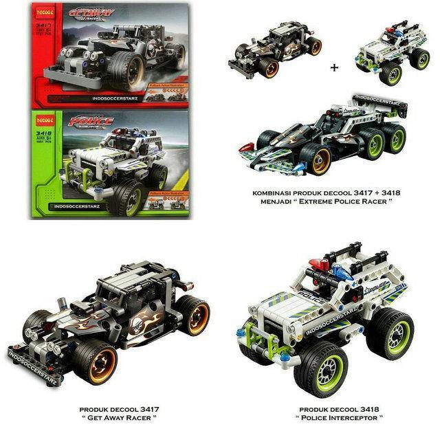 Конструктор Decool 3417 Гоночный автомобиль для побега 170 деталей аналог LEGO Technic 42046 - фото 5 - id-p115100117
