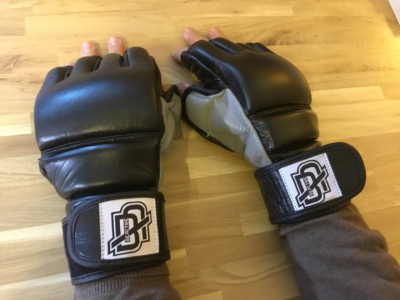 MMA перчатки из натуральной кожи размер XL - фото 2 - id-p115100228