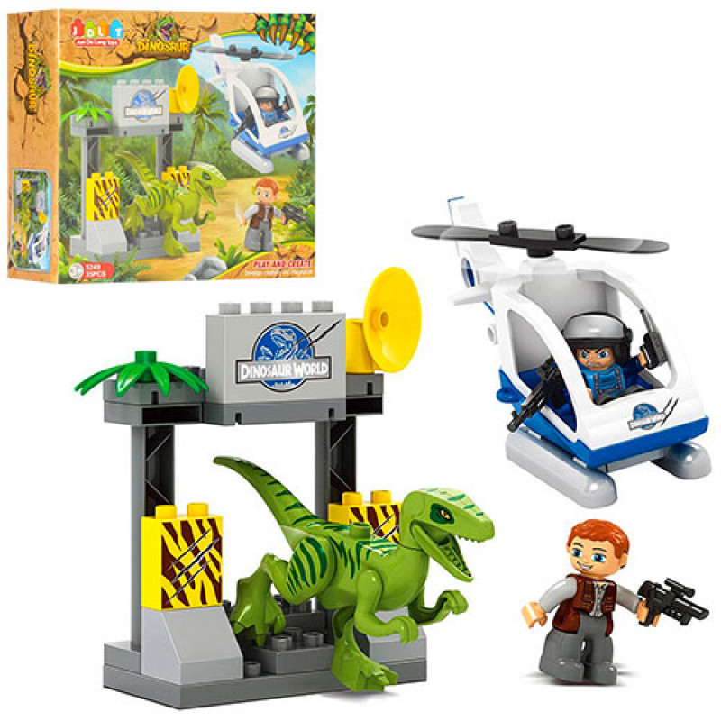 Конструктор JDLT 5249 Dinosaur Мир динозавров 35 деталей аналог Lego Duplo