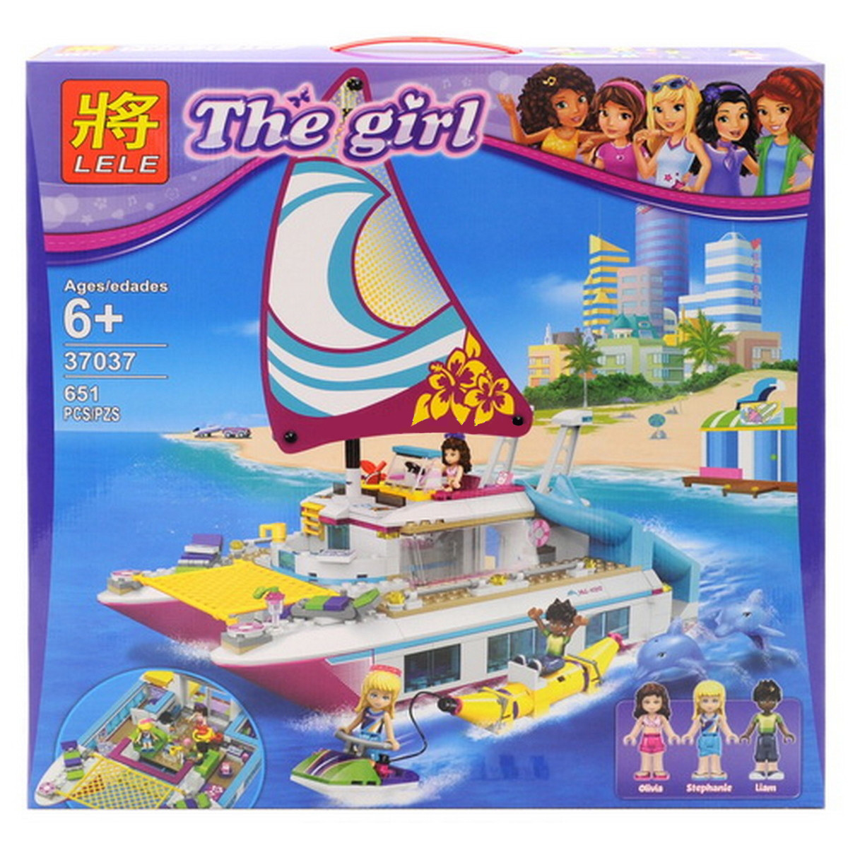 Конструктор Lele The girl Катамаран Саншайн 37037 (Аналог Lego Friends 651 деталей.