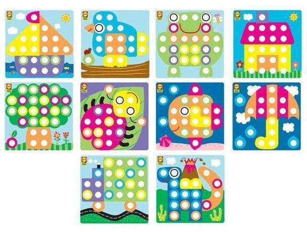 Детская мозаика Кнопочки (50 кнопочек, 24 карт.листов) - фото 2 - id-p115101298