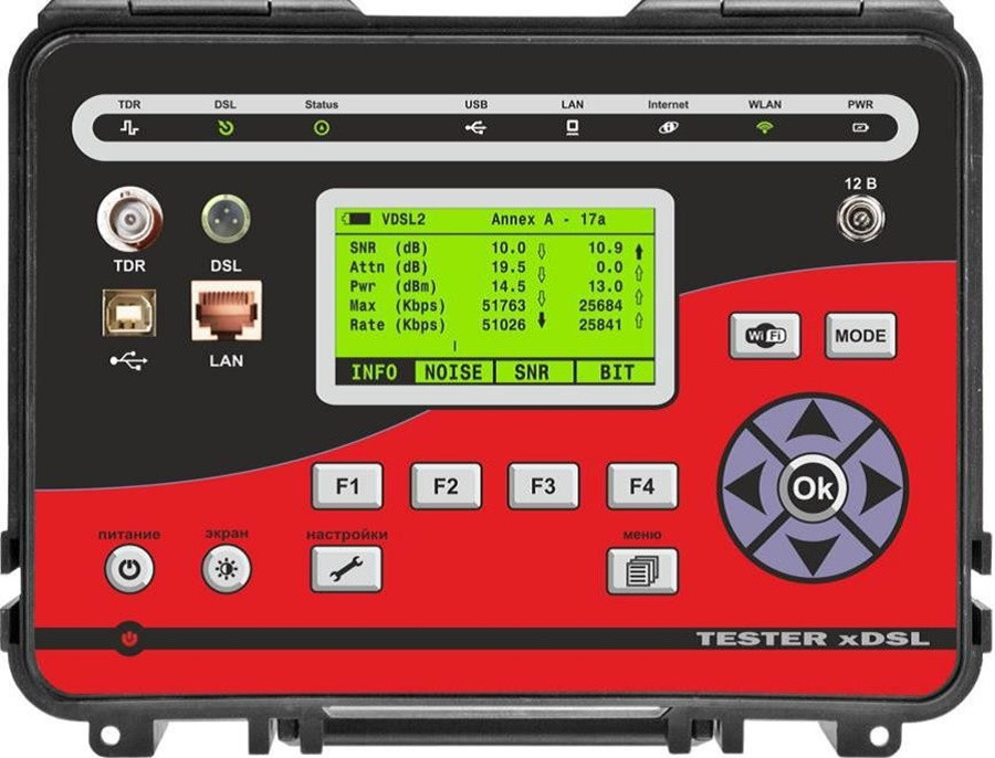 TESTER xDSL анализатор xDSL с рефлектометром и WiFi-анализатором - фото 1 - id-p113890592
