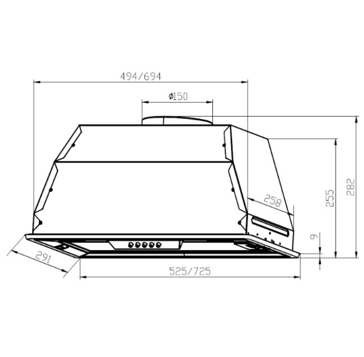 Вытяжка LEX GS BLOC P 600 WHITE - фото 4 - id-p115268197