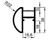 Профиль Д-1605/уС 6,2 Декоративный, верхний; усиленный.