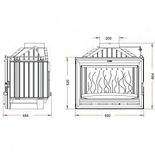 Чугунная вставка Invicta 700 OPTION с шибером, фото 4