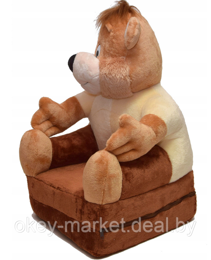 Детское мягкое кресло-кровать, игрушка для детей Медвежонок - фото 3 - id-p115269549