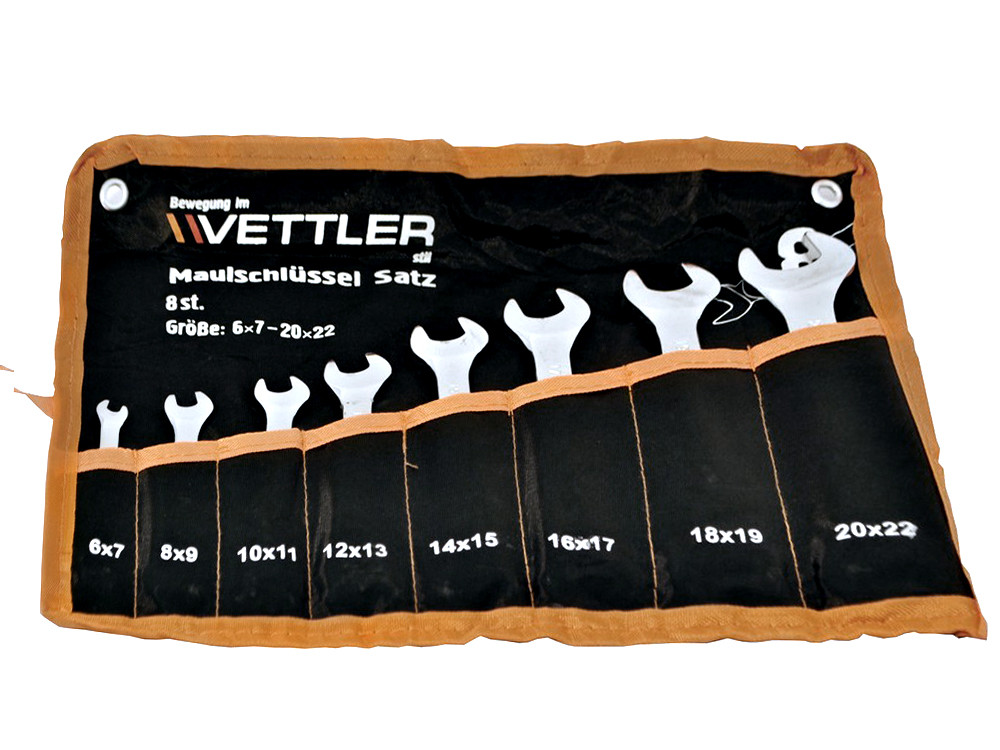 Набор ключей рожковых (8пр) 6-22мм сумка