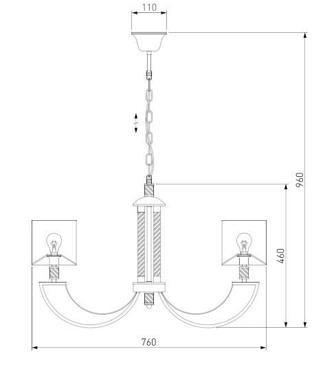 Подвесная люстра с абажурами 60099/8 серебро Licata Eurosvet - фото 2 - id-p115299590