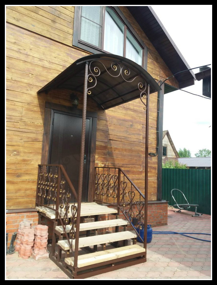 Крыльцо Из Металлопрофиля Для Частного Дома Фото