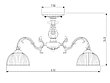 Классическая люстра со стеклянными плафонами 60106/5 античная бронза Caldera Eurosvet, фото 2