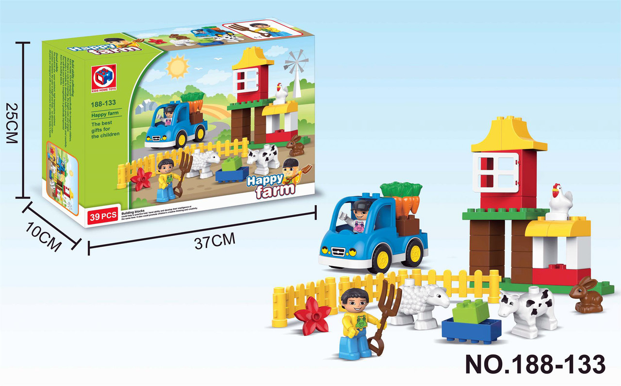 Конструктор Kids Home Toys 188-133 Счастливая ферма 39 крупных деталей - фото 2 - id-p115304895