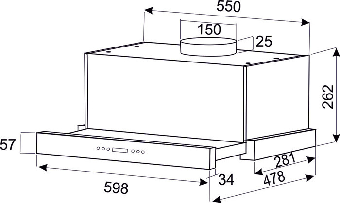 Вытяжка кухонная Exiteq EX-1146, 60 см., белое стекло - фото 6 - id-p115305005