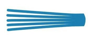 Кинезио тейп преднарезанный BB EDEMA STRIP (5 cм x 25 см) Голубой, 20