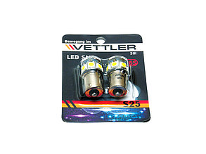 Лампа светодиодная 24 V S25-13 SMD белая габарит поворот стоп. (к-т 2шт)