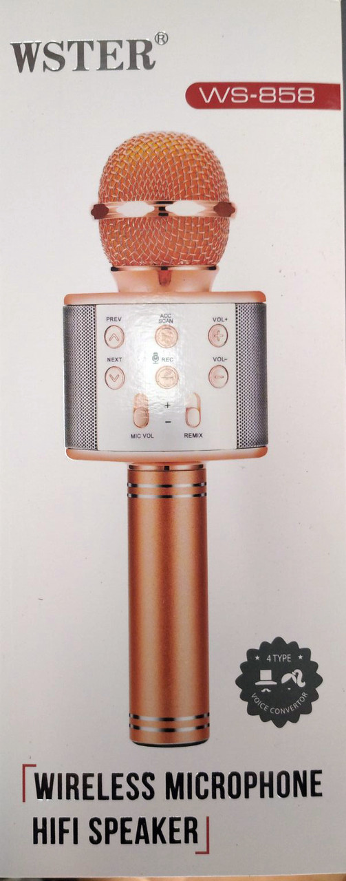 Караоке-микрофон WSTER WS-858 оригинал высокое качество - фото 1 - id-p115322343