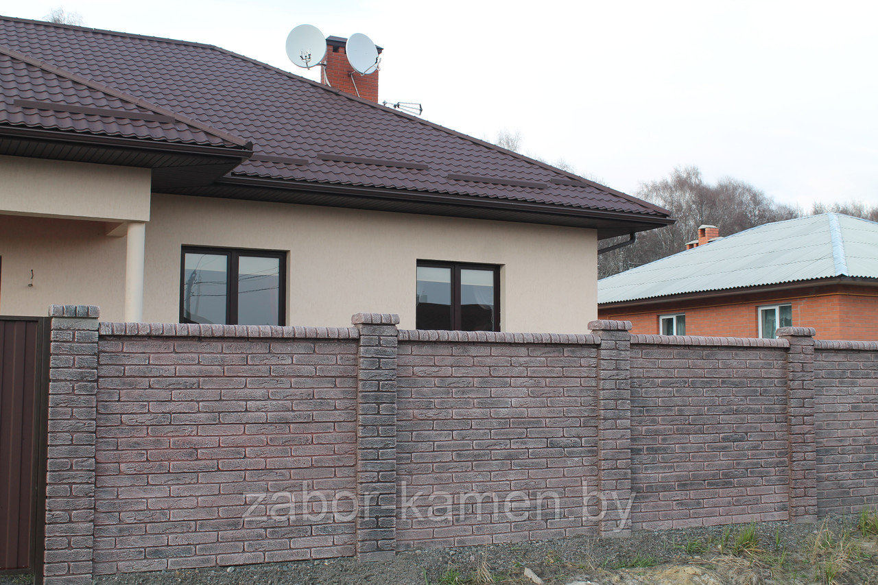 Забор бетонный двухсторонний OLD BRICK (5 панелей) - фото 7 - id-p39336742