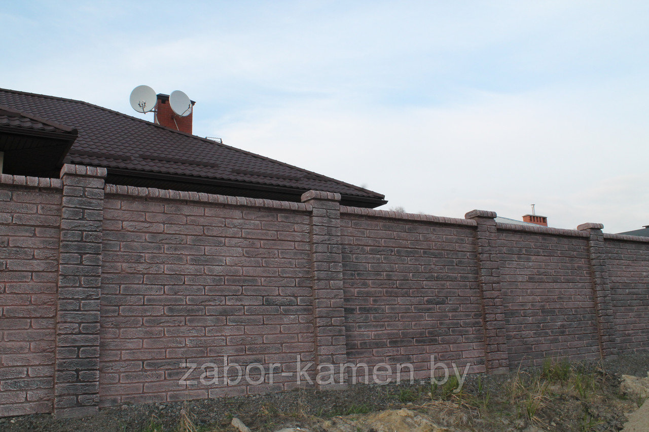 Забор бетонный двухсторонний OLD BRICK (5 панелей) - фото 9 - id-p39336742