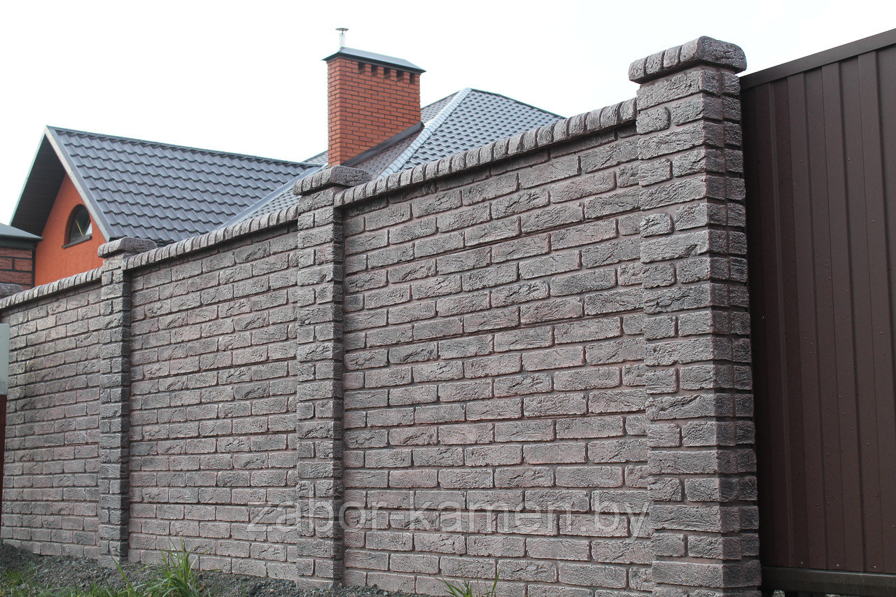 Забор бетонный двухсторонний OLD BRICK (5 панелей) - фото 5 - id-p39336742