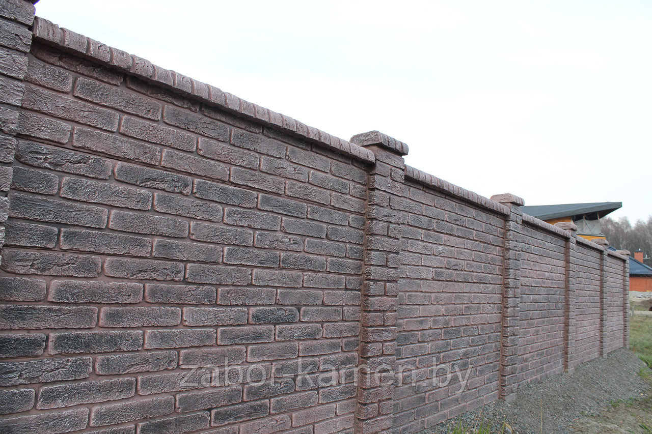 Забор бетонный двухсторонний OLD BRICK (5 панелей) - фото 3 - id-p39336742