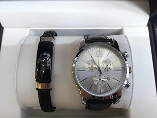 Мужской подарочный набор часы и браслет