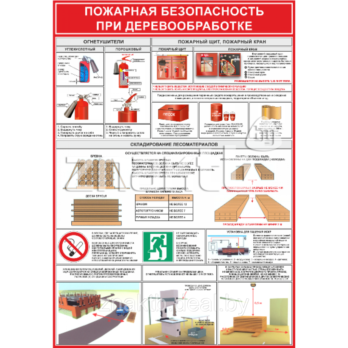 Плакат Пожарная безопасность при деревообработке - фото 1 - id-p115425647