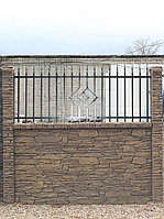 Забор бетонный односторонний НЕВАДА (3 панели, столб 2,0 метра), фото 1