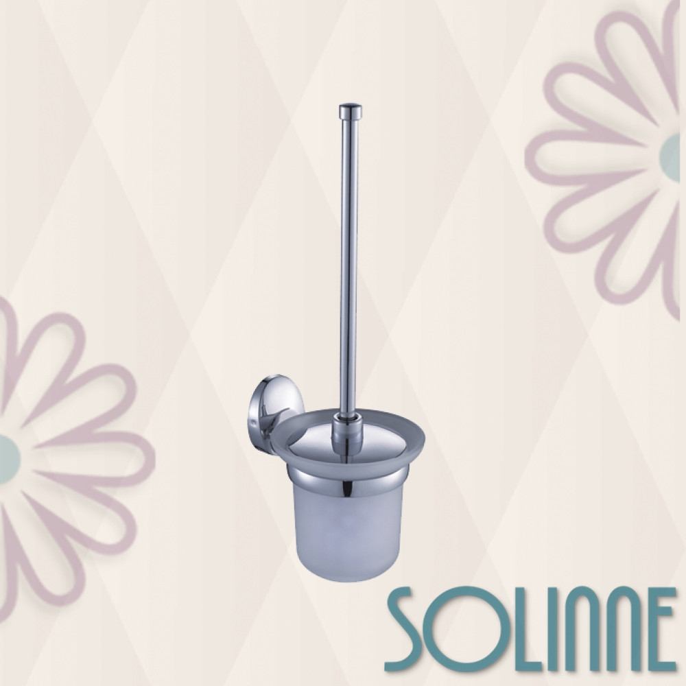 Ершик туалетный стеклянный Solinne Base 16161 , хром, стекло-сатин