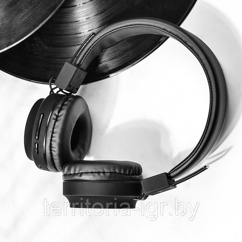 Беспроводная Bluetooth-гарнитура c микрофоном W25 черный Hoco - фото 4 - id-p115481455