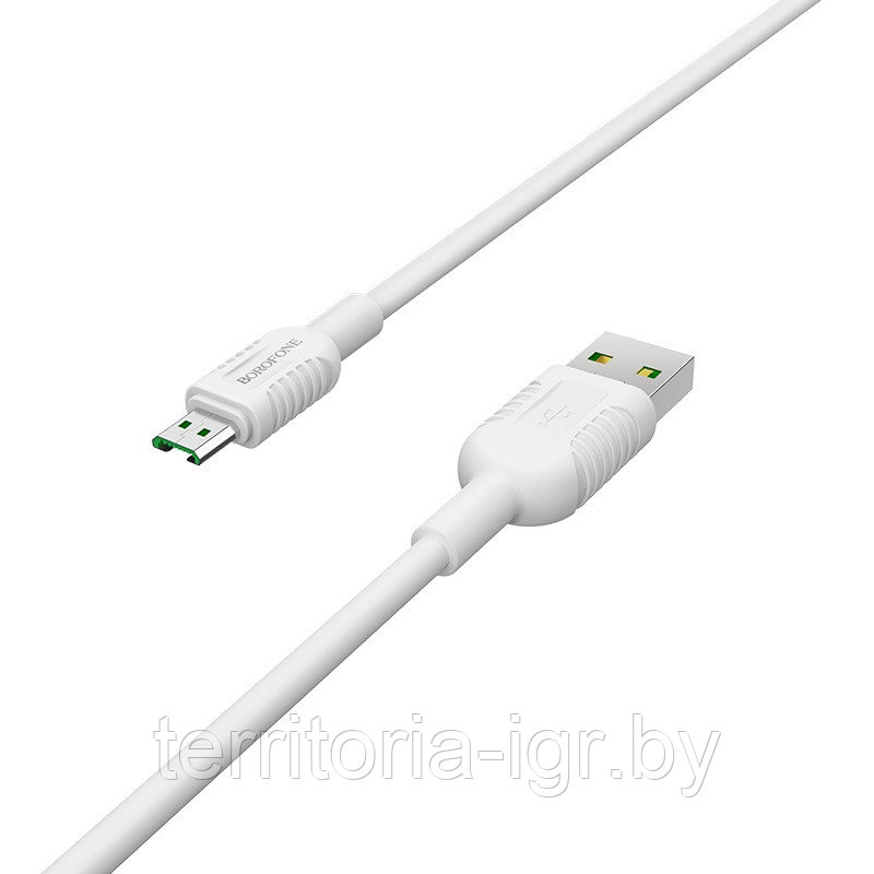 Дата-кабель BX33 Micro USB 1.2м. 4.0A белый Borofone - фото 2 - id-p115482081