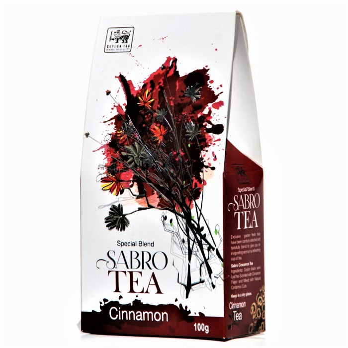 Чай черный Сабро c Корицей, Sabro Tea Cinnamon,100г – цейлонский среднелистовой