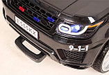 Детский электромобиль RiverToys Range Rover E555KX (черный, полиция), фото 6