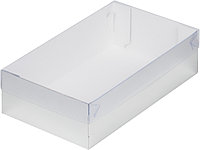 Коробка для зефира и пирожных Белая с пластиковой крышкой (Россия, 250х150х70 мм) 070270