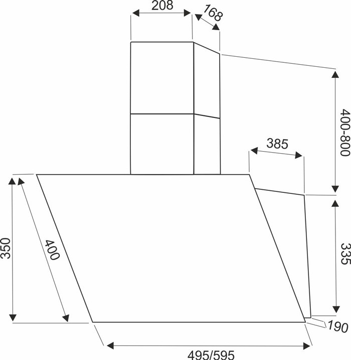 Вытяжка кухонная Exiteq EX-1166, 60 см., черная - фото 5 - id-p115553016