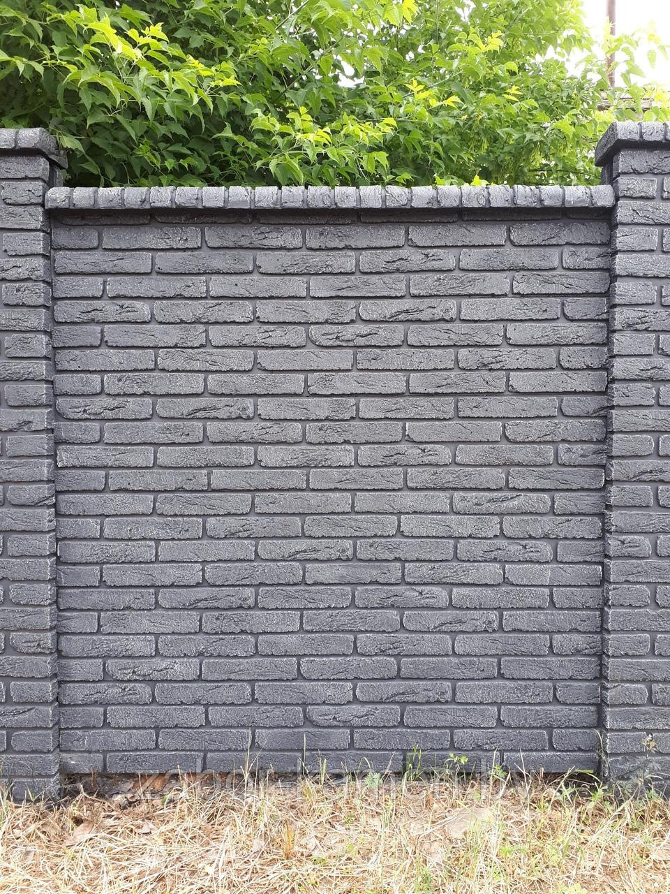 Забор бетонный двухсторонний КИРПИЧ ЧЁРНЫЙ (6 панелей) - фото 9 - id-p87059602