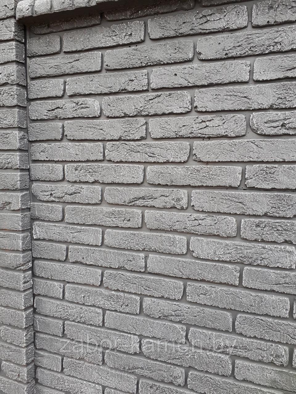 Забор бетонный двухсторонний КИРПИЧ ЧЁРНЫЙ (6 панелей) - фото 8 - id-p87059602