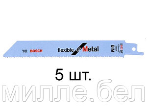 Пилка сабельная по металлу S922BF (5 шт.) BOSCH (пропил прямой, тонкий, для листового металла)