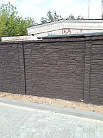 Забор бетонный односторонний Коричневый (5 панелей)