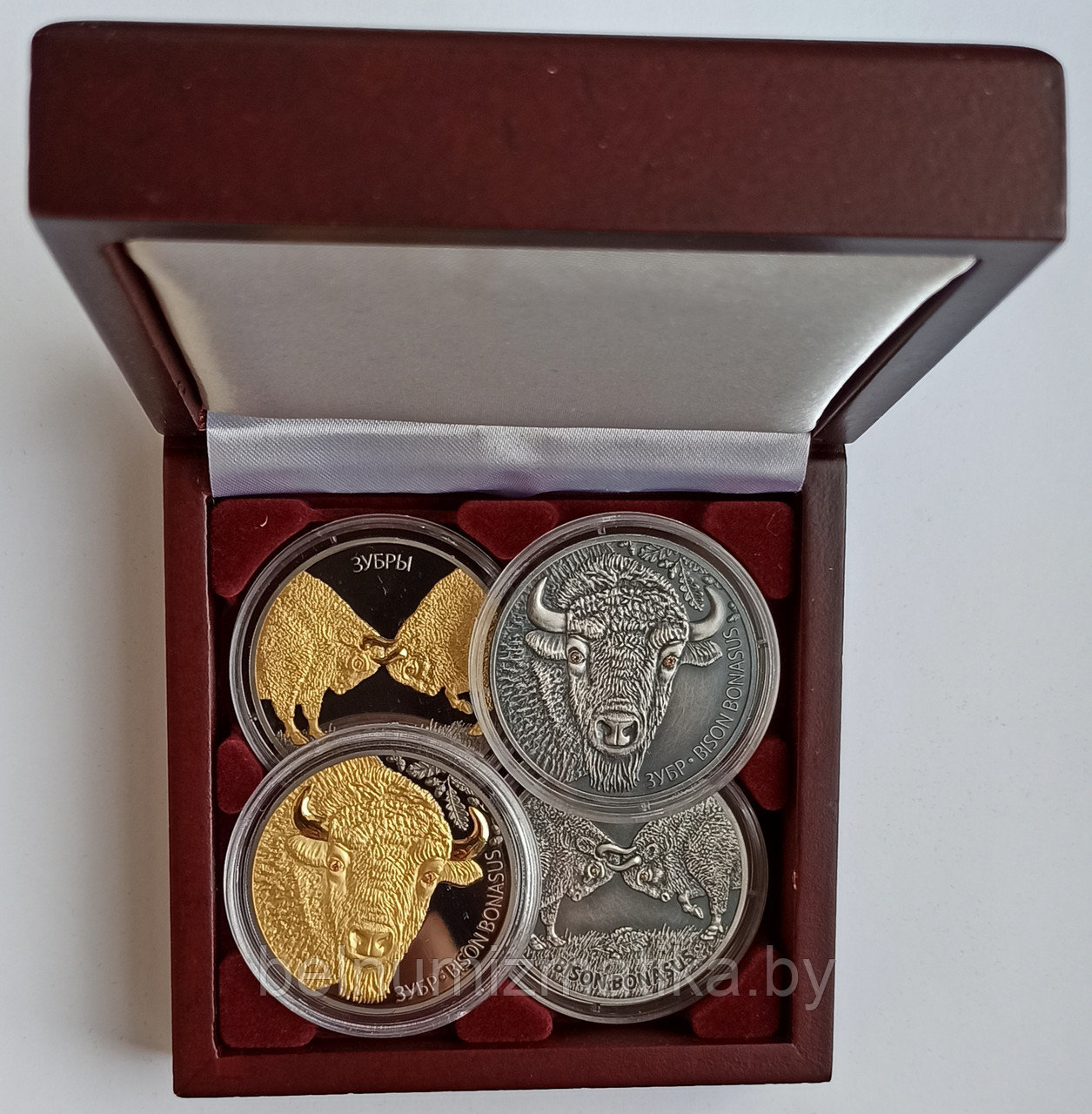 20 рублей 2012 Зубр и Зубры набор из 4 монет Серебро #BelCoinArt KM# 420, KM# 422