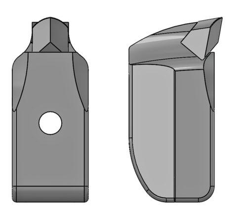 MonoTip V-Lock – фиксированный молоток с 1 маленькой напайкой.