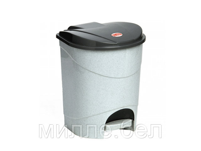 Контейнер для мусора с педалью 7л (мраморный) IDEA - фото 1 - id-p114927974