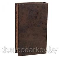 Сейф-книга дерево "Фамильный герб" кожзам 21х13х5 см, фото 4