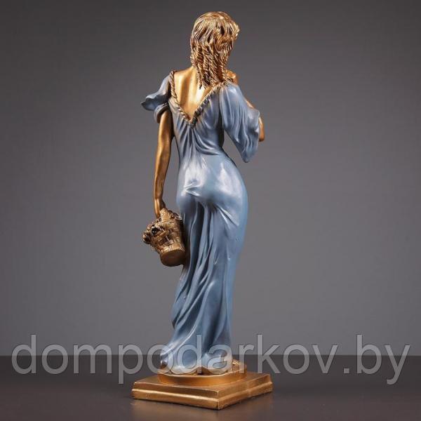 Фигура "Девушка с корзиной" бронза/синий 14×14×56см - фото 6 - id-p115607337
