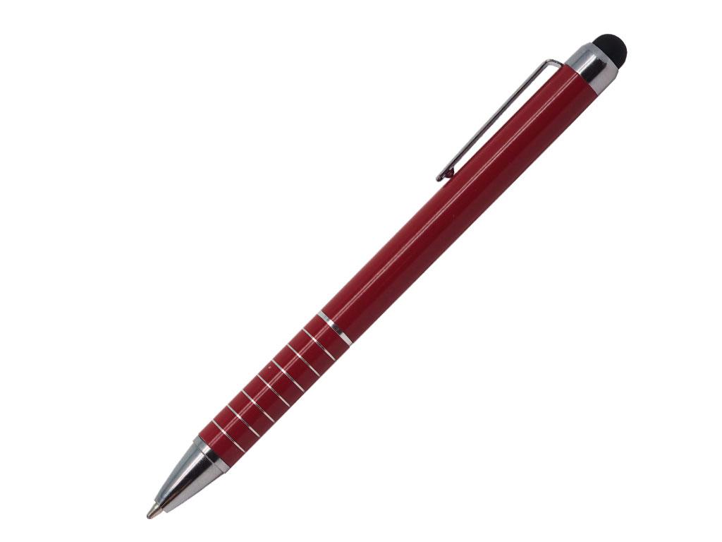 Ручка шариковая, металл, SHORTY с функцией ТАЧПЕН, бордовый, фото 1