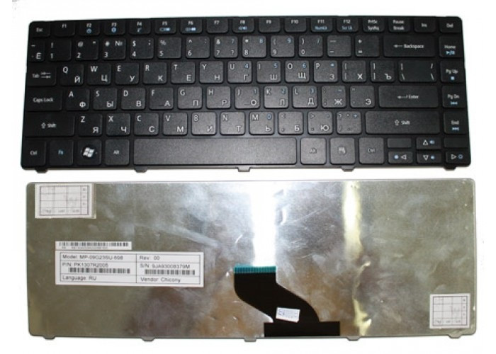 Замена клавиатуры в ноутбуке Acer Aspire 3810T 3810 3820 3820T 4736Z 4736ZG Black - фото 1 - id-p6808354